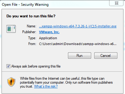 Run Xampp